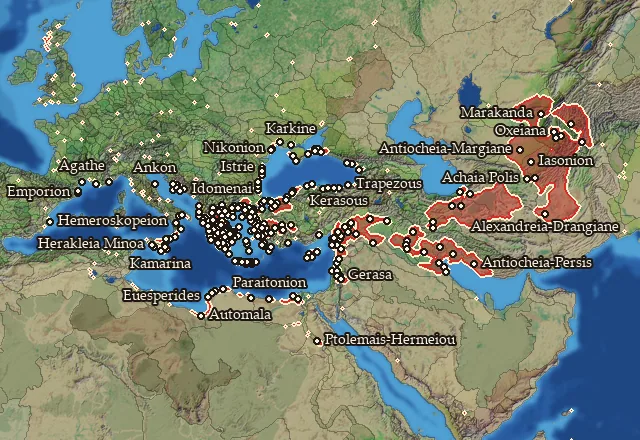Regions carrying Greek