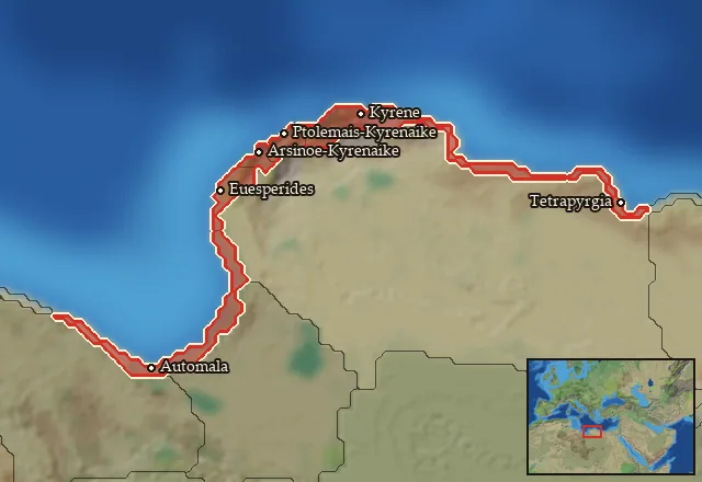 Regions carrying Kyrenaean