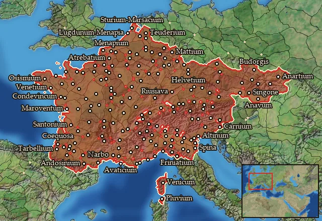 Regions carrying Gallic