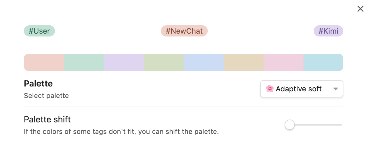 Colored tags plugin
