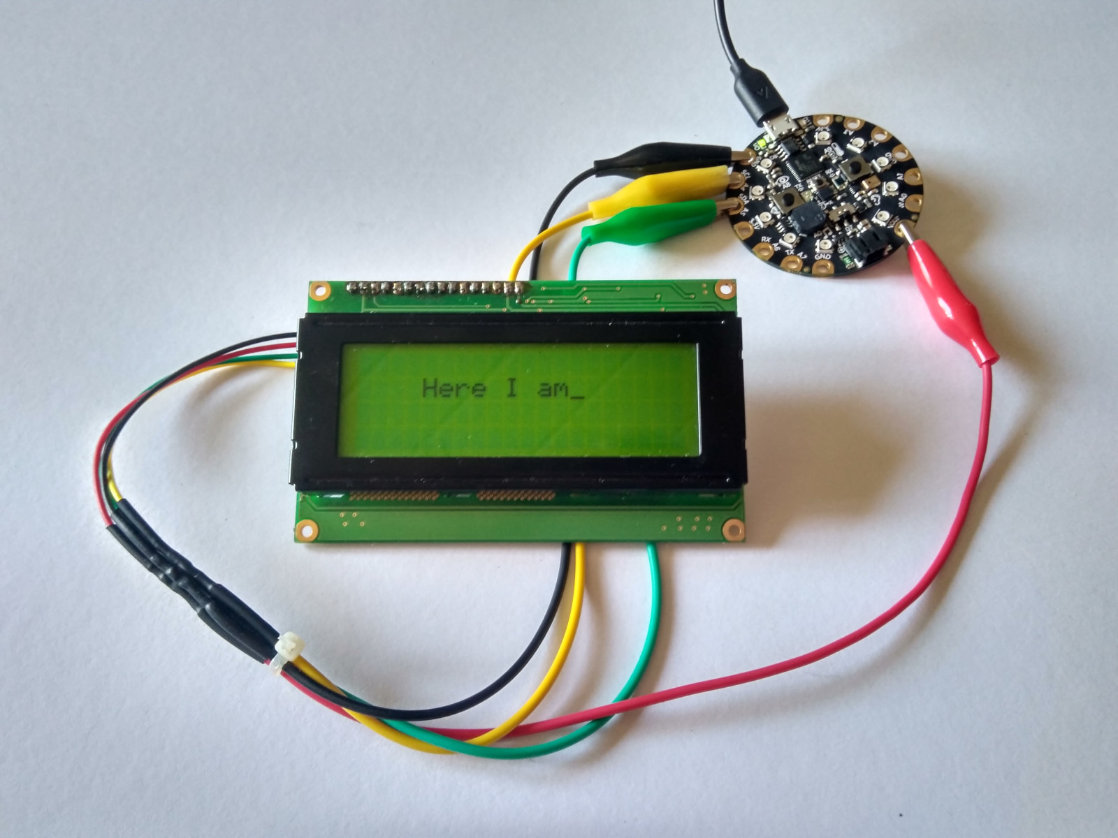 Image of the LCD in action
