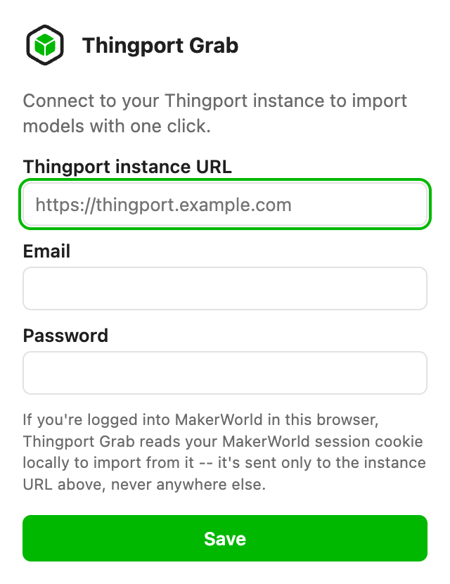 Popup before setup