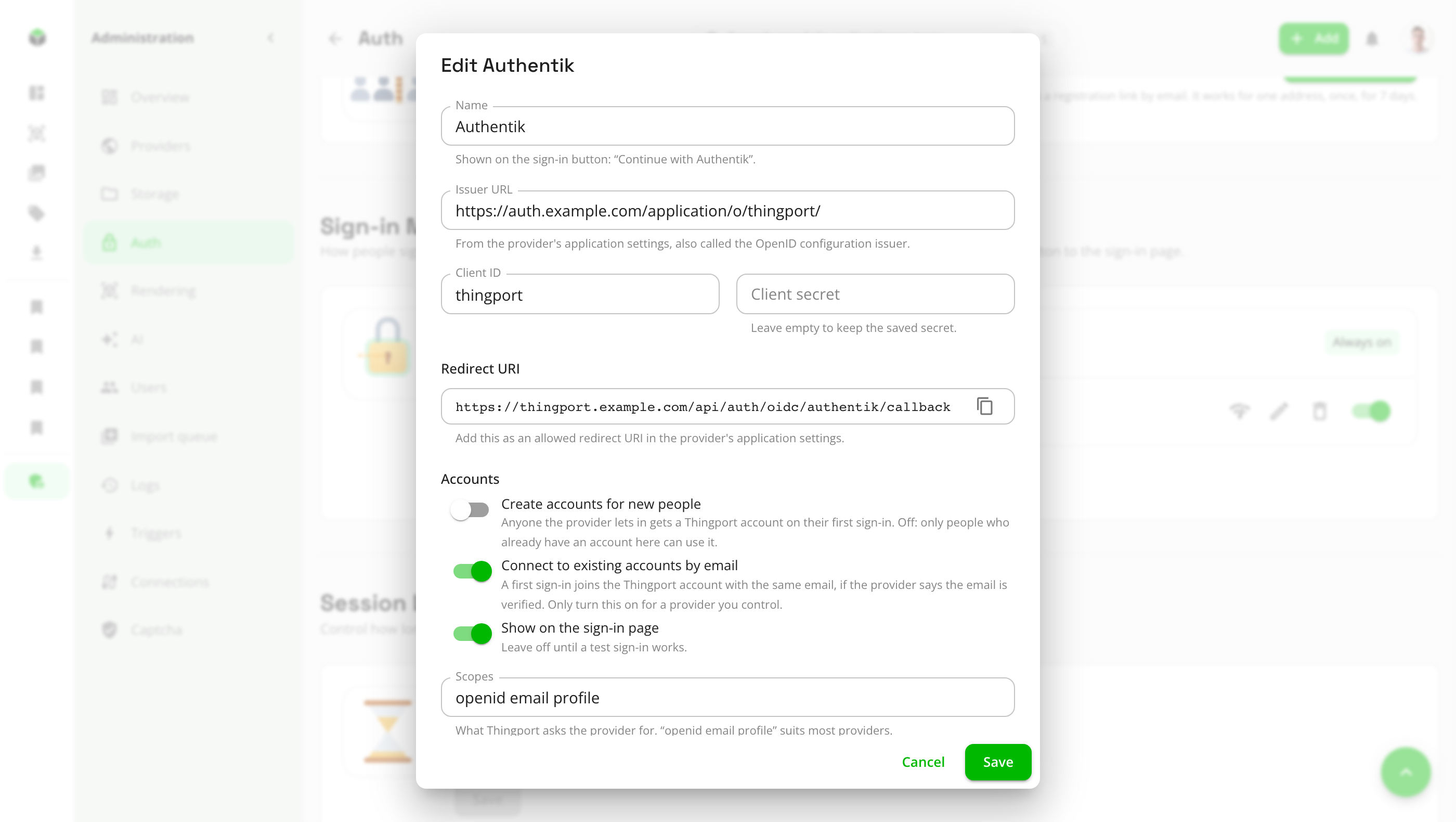 Adding an OIDC provider