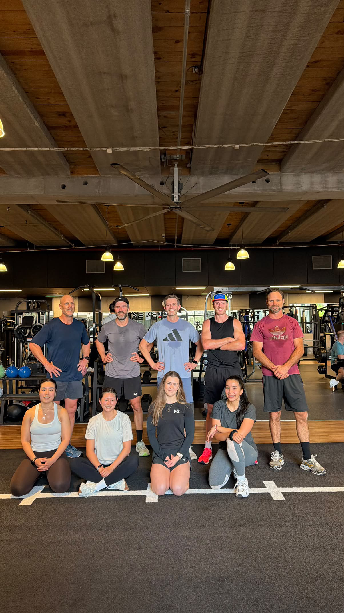 M2 HYROX squad training together on the gym floor