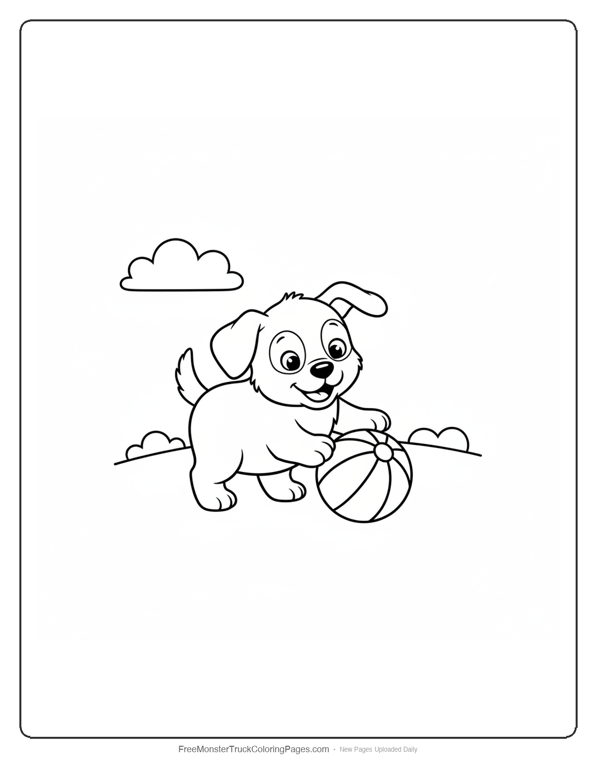 Black and white coloring page of a monster truck designed like a UFO with dome top and space alien features