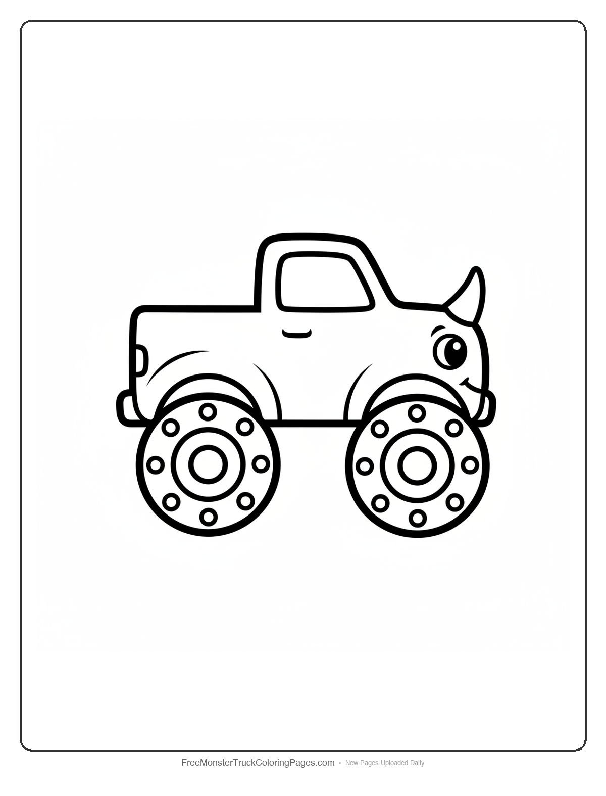Rhino Monster Truck Coloring Pages — Baby Rhino Truck
