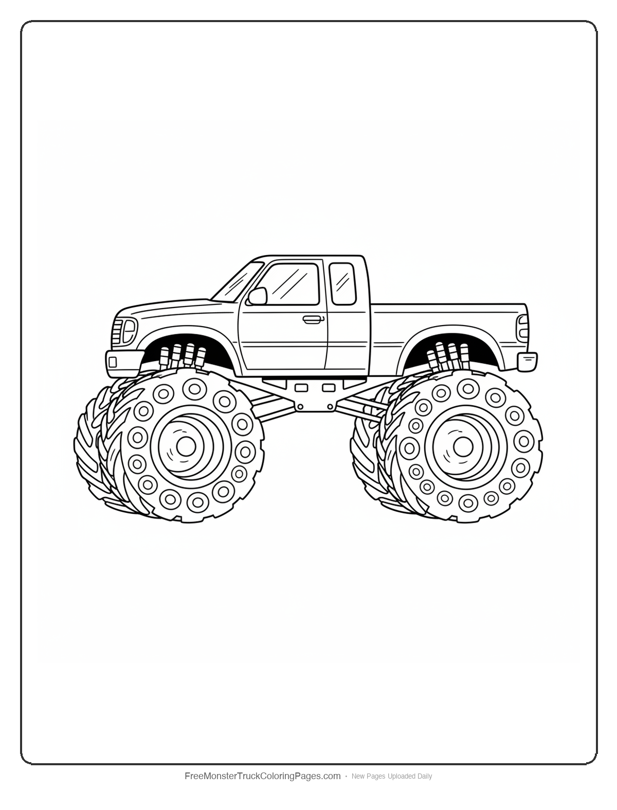 Octopus Monster Truck Coloring Pages — Suction Cup Wheels Truck