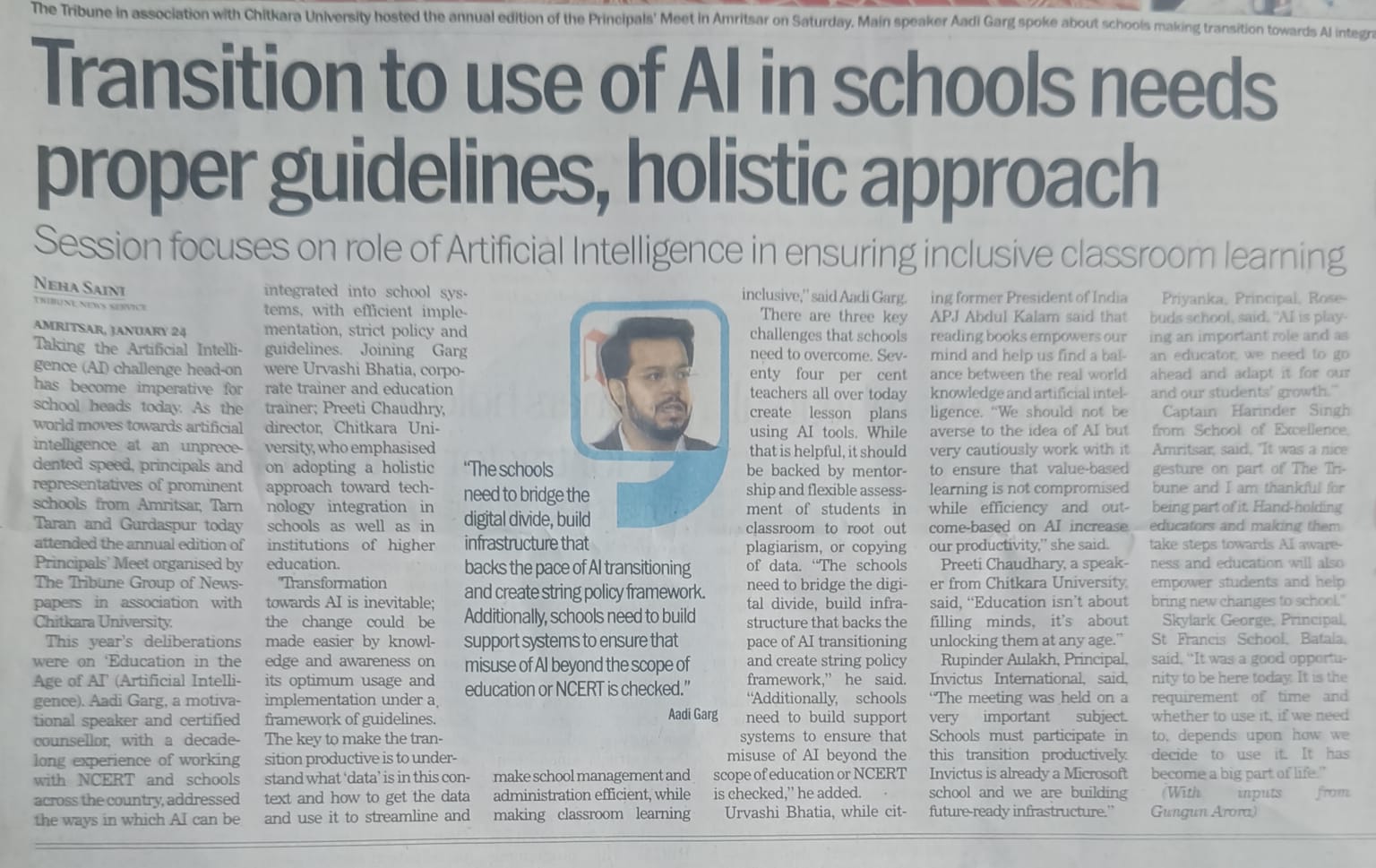 Tribune article