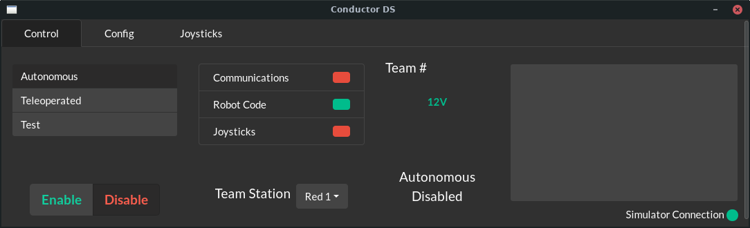 Conductor with simulator