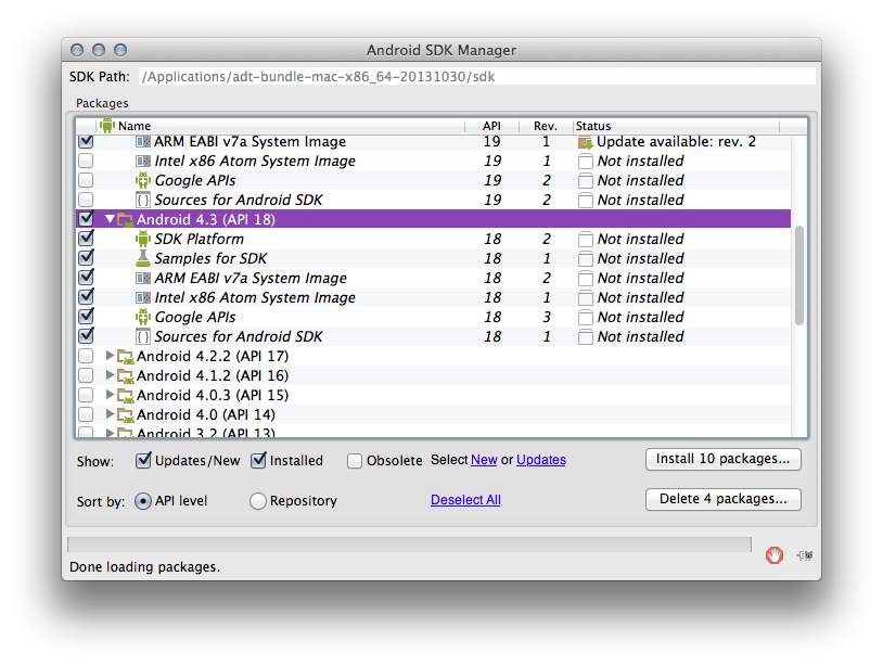 Android SDK Manager