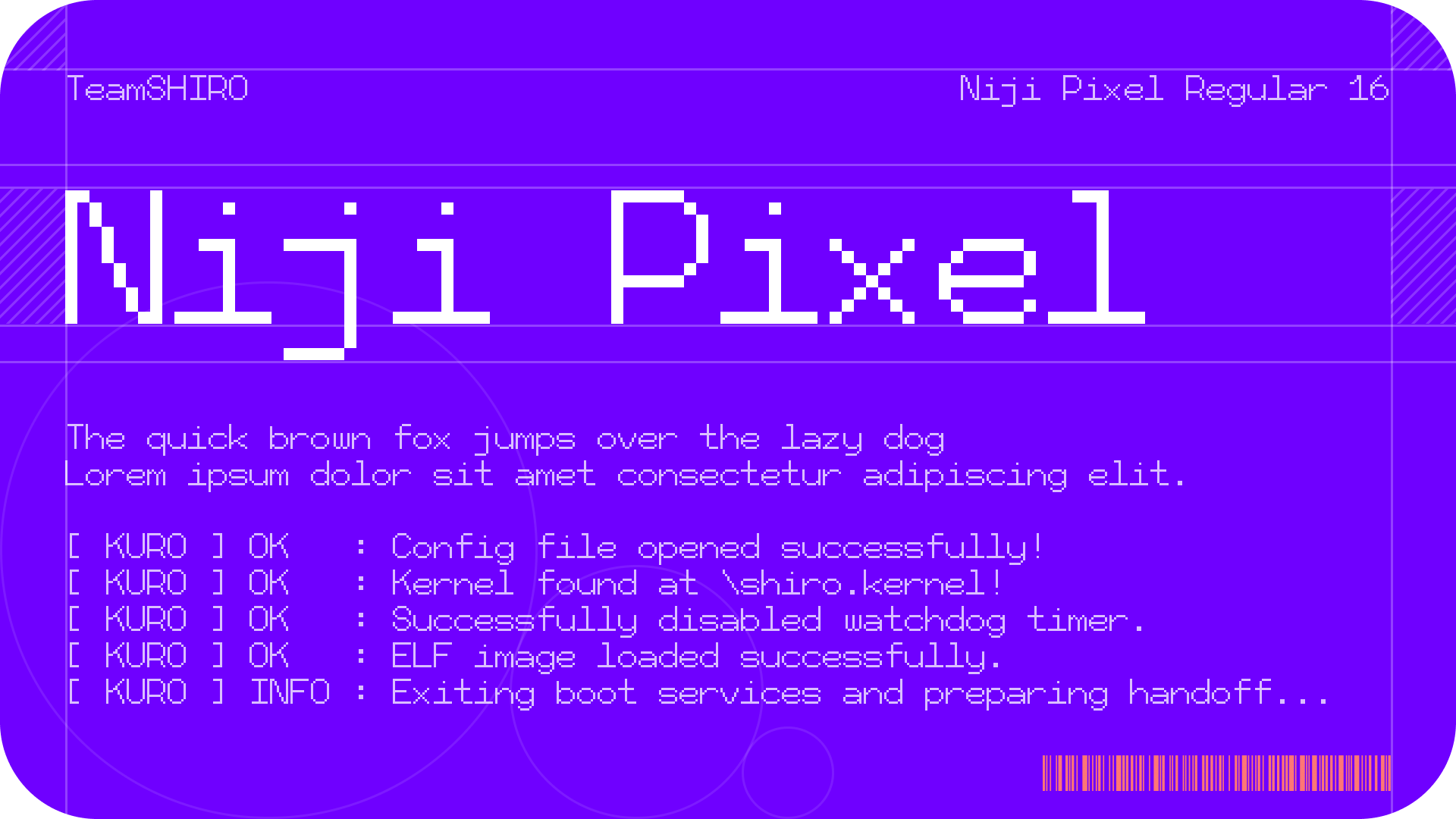 Niji Pixel Regular 16 Font