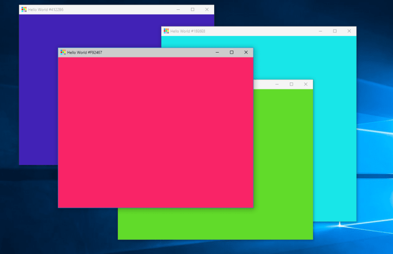 Hello World Random Color - PWA - Windows