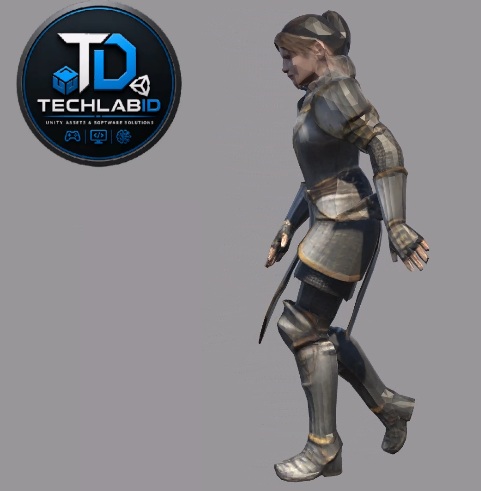 Female Knight Moonwalk Character