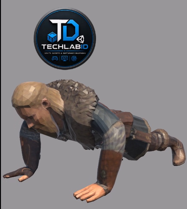 Viking Warrior Push Up Character