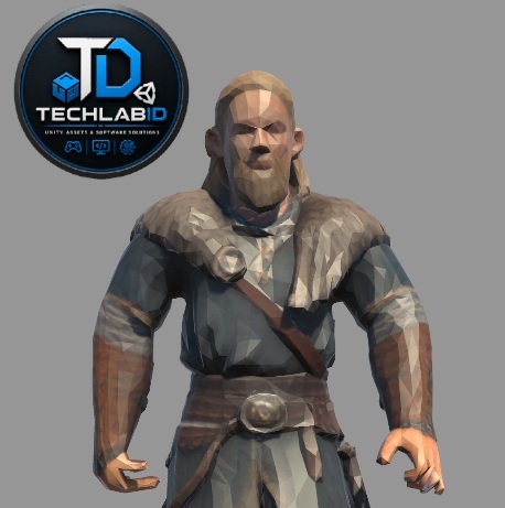 Viking Warrior Walking Character