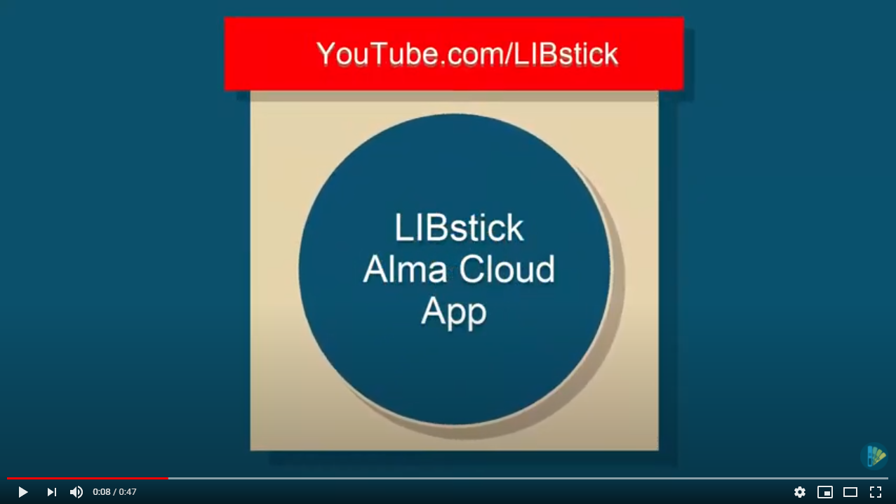 LIBstick Alma Cloud App Video