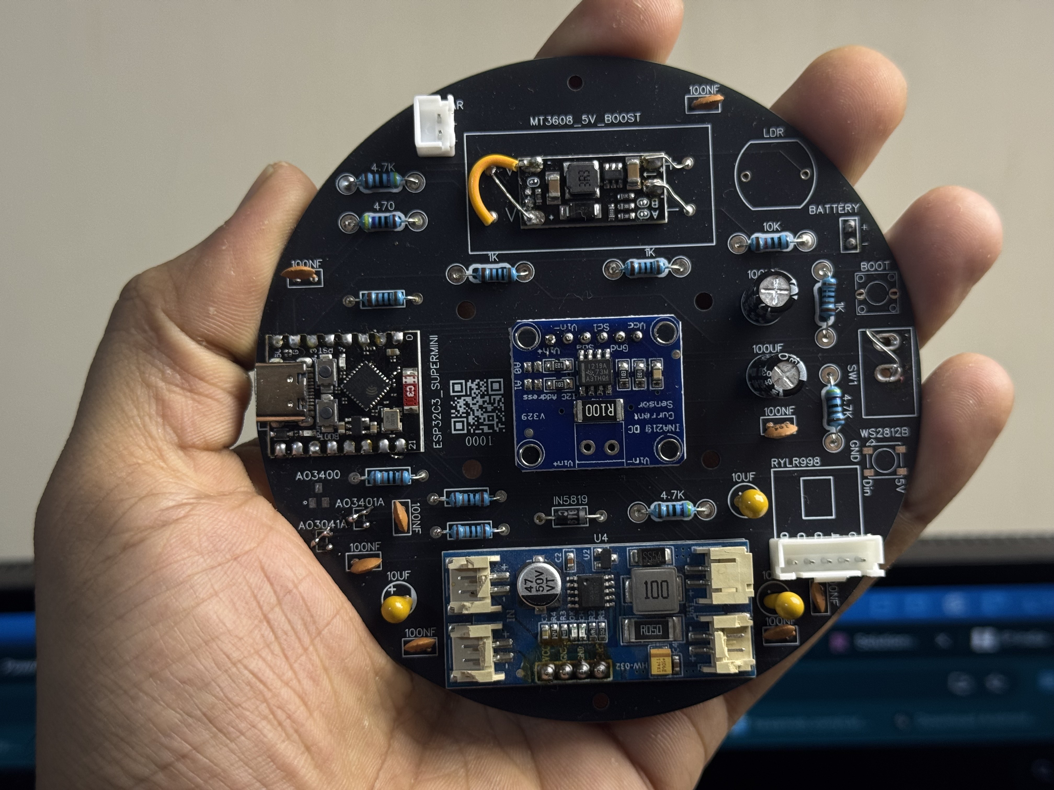 Populated PCB top