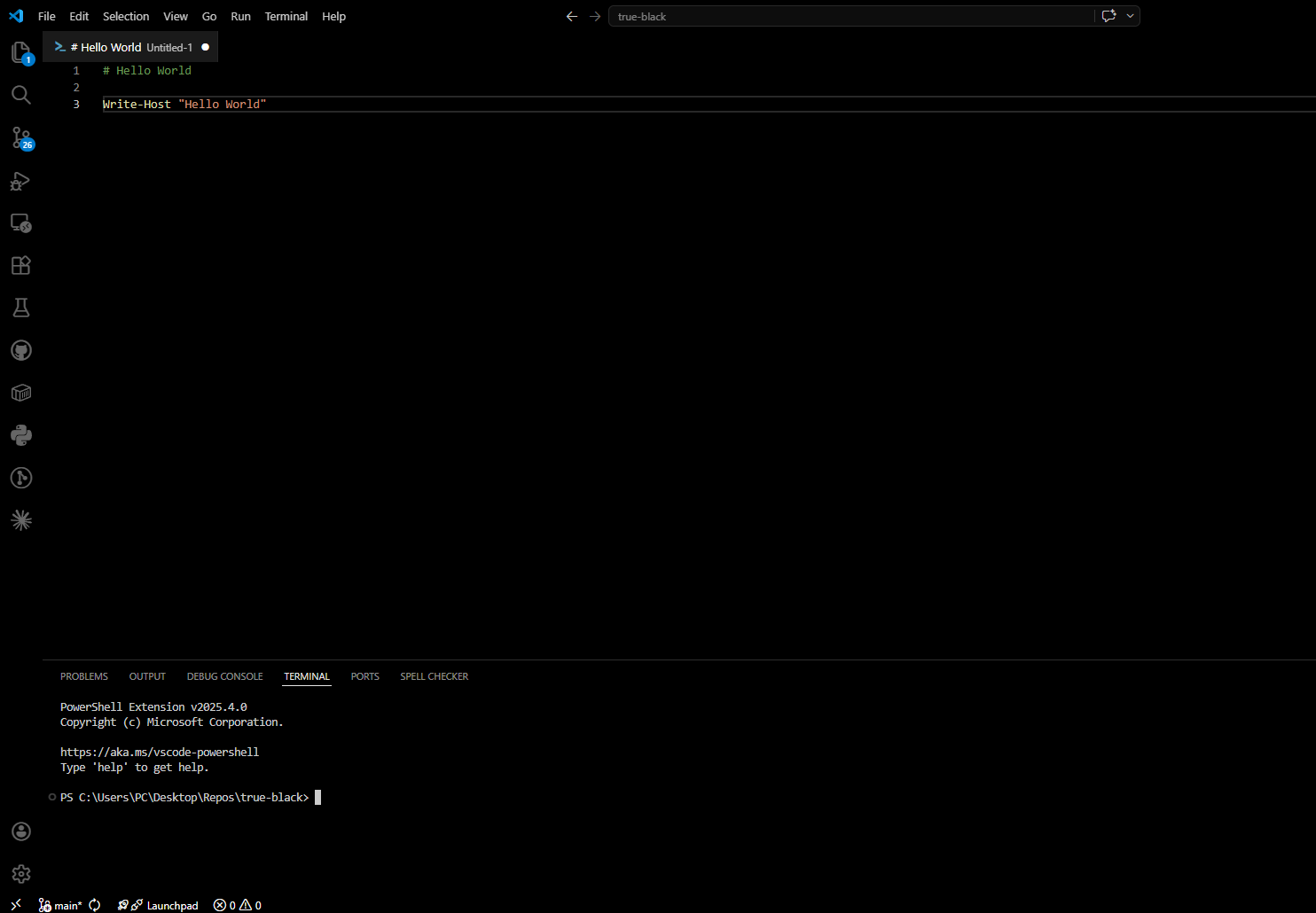 True Black theme screenshot