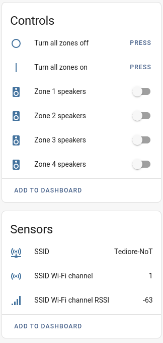 Home Assistant Device screenshot