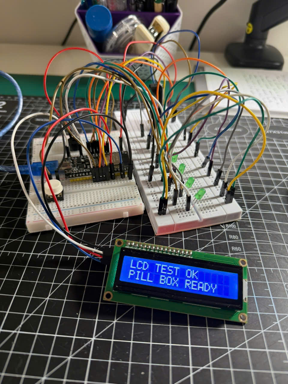Image of an LCD breadboard wiring