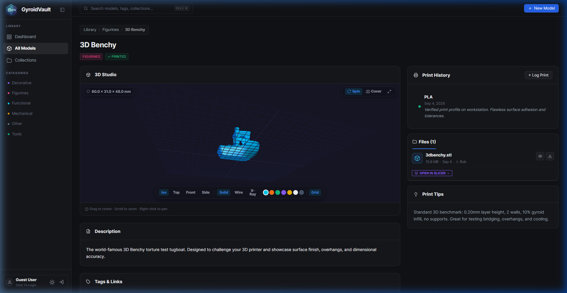Interactive 3D Studio & Filament Swatches