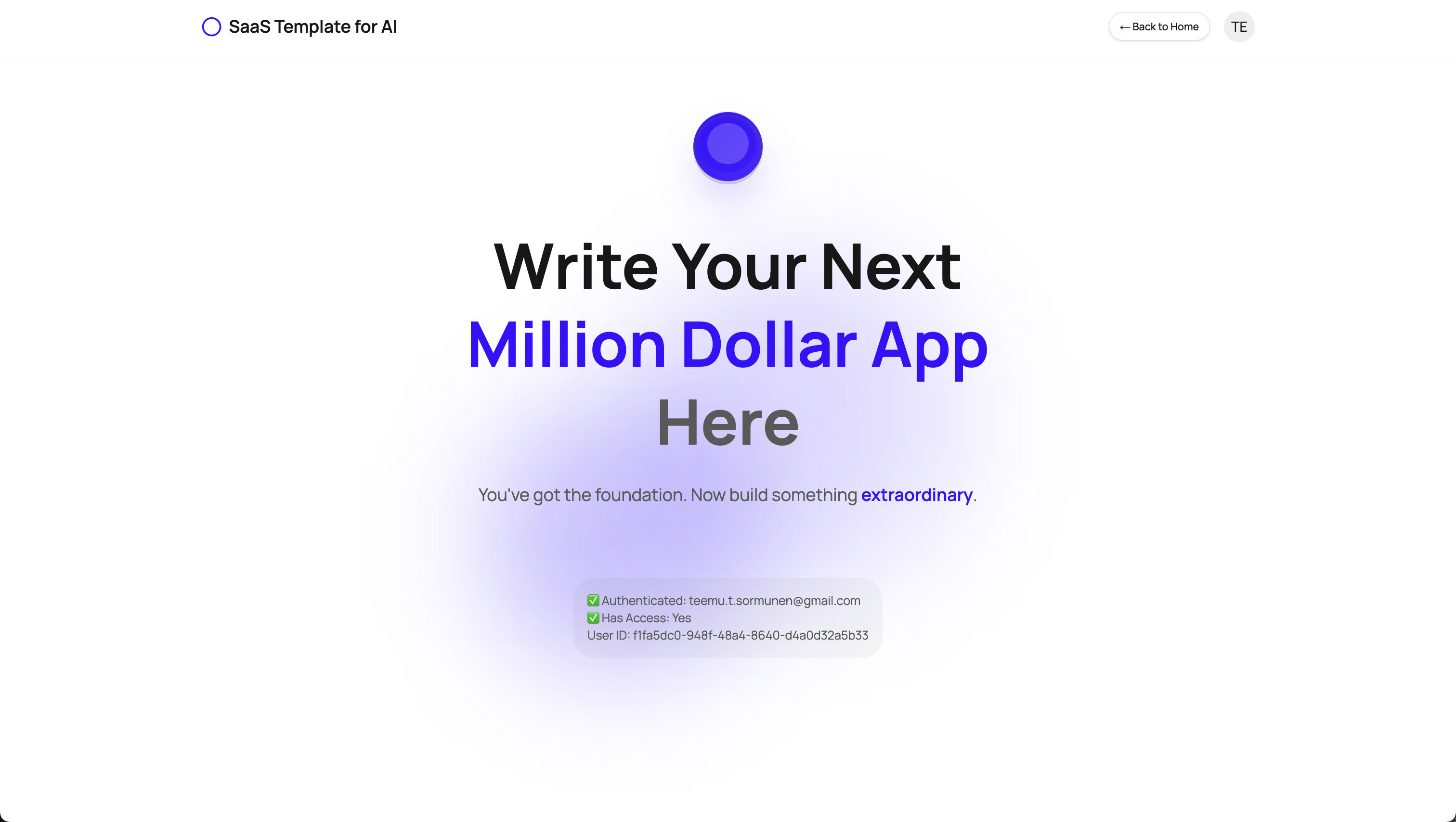 saas-template-for-ai-lite 网站模板截图