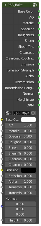 bake tools pbr bake panel