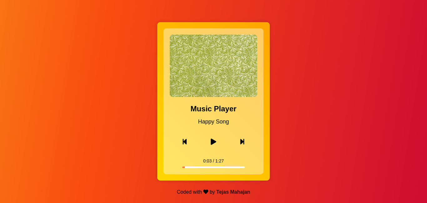 Music Player Screenshot