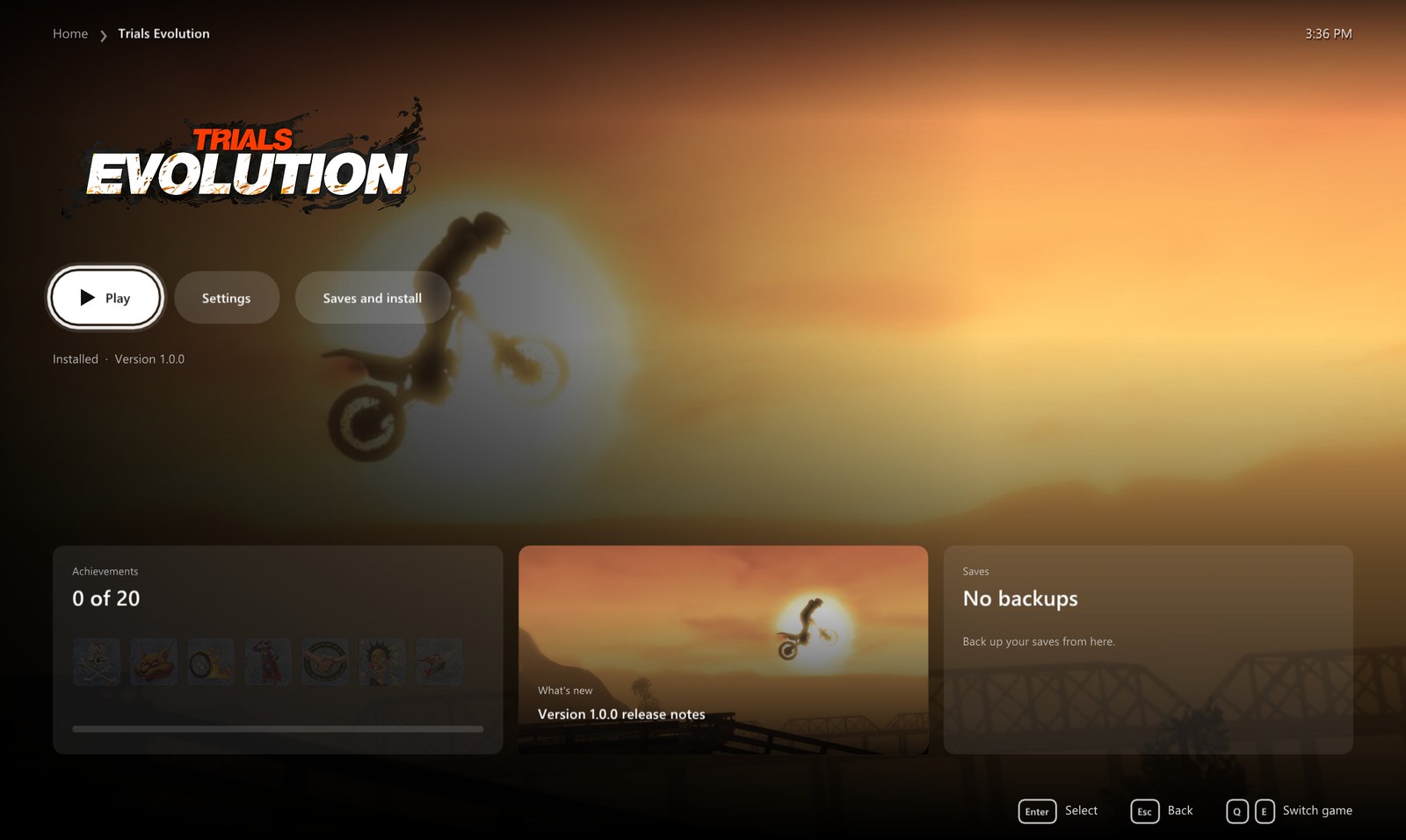A game's page