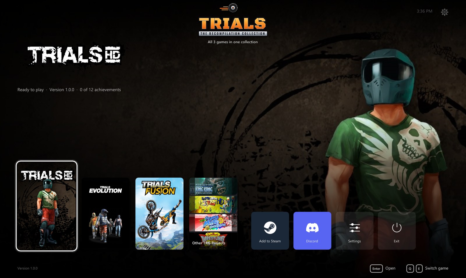 The launcher's Home screen