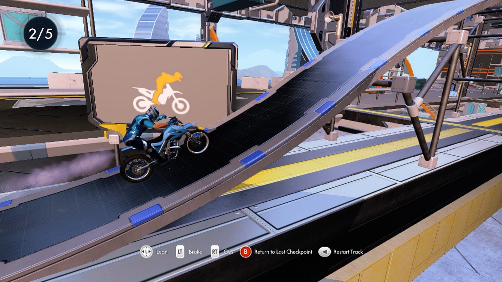 Racing up a ramp