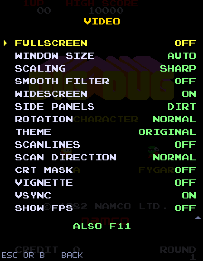 Video menu