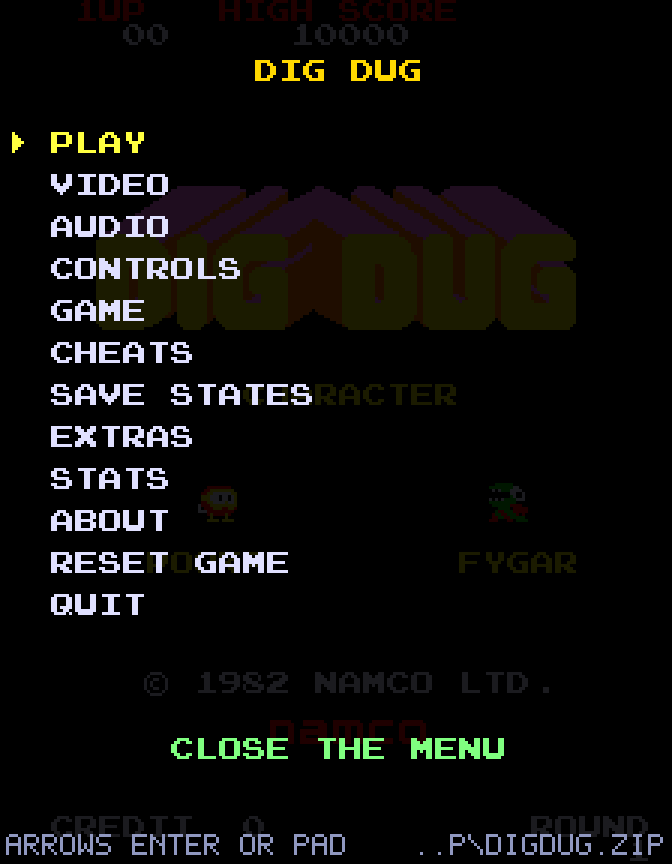 Main menu