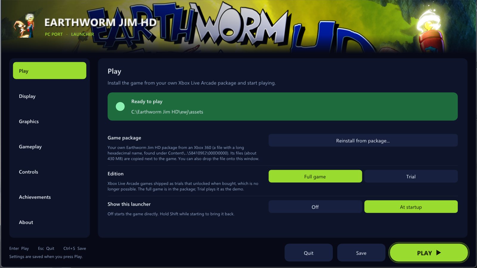 Play page