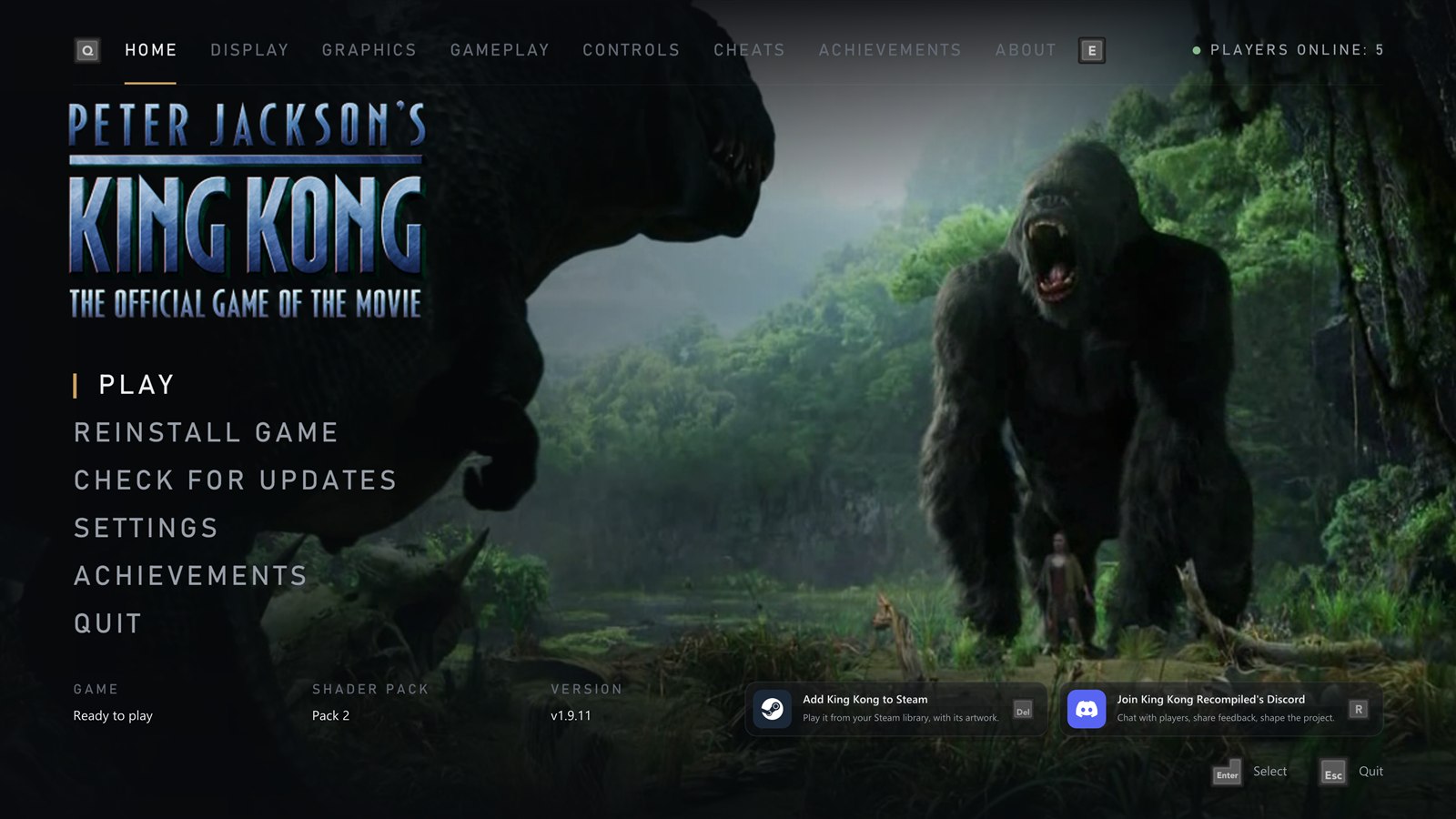 The launcher's Home screen