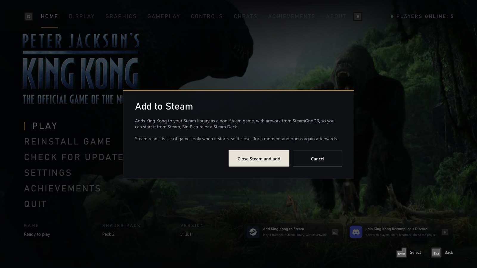 Add to Steam