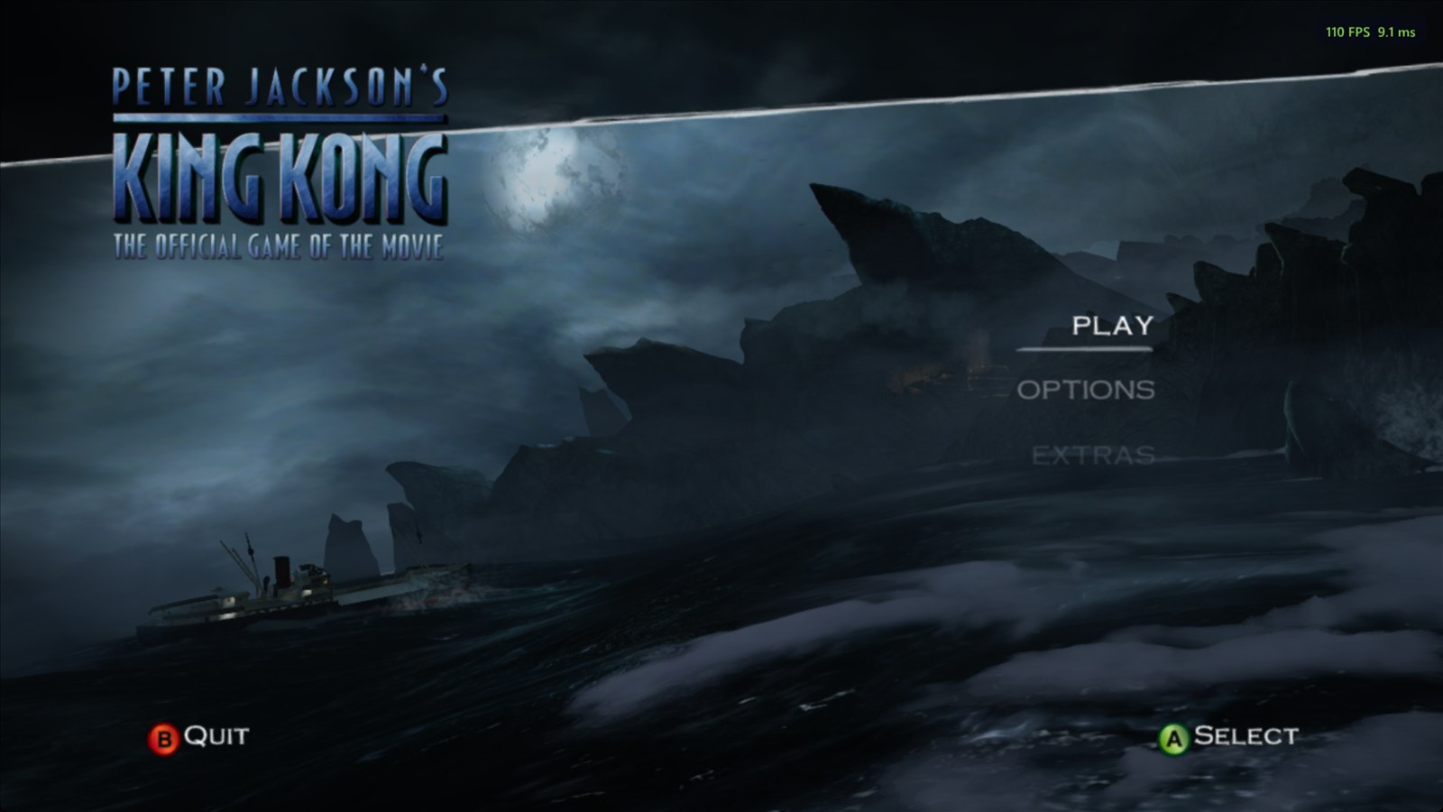 The main menu