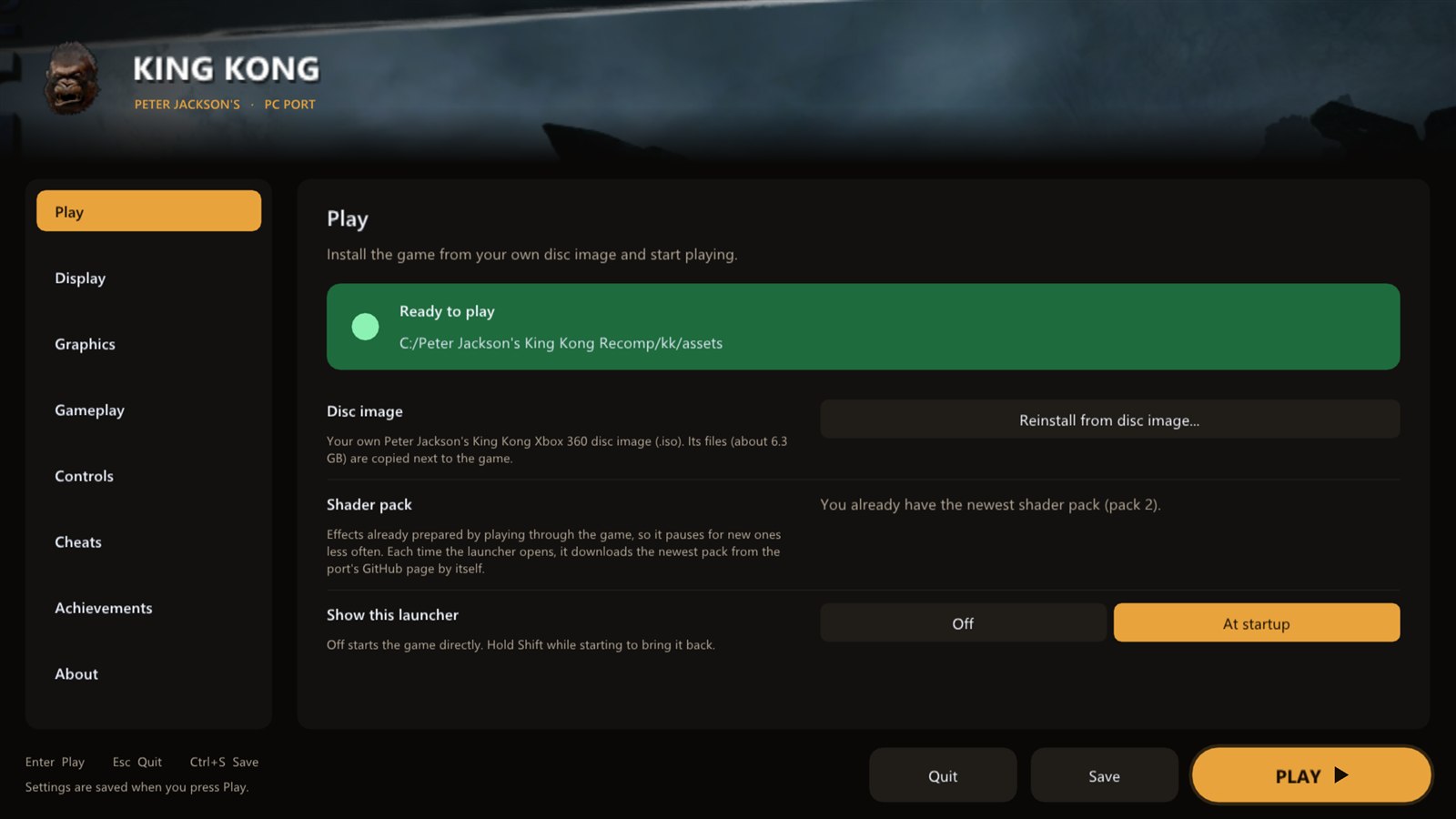 Play page