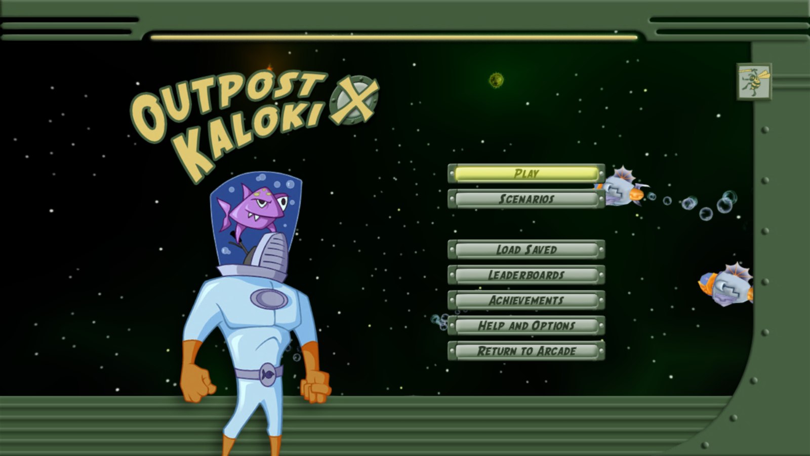 The main menu at 4K