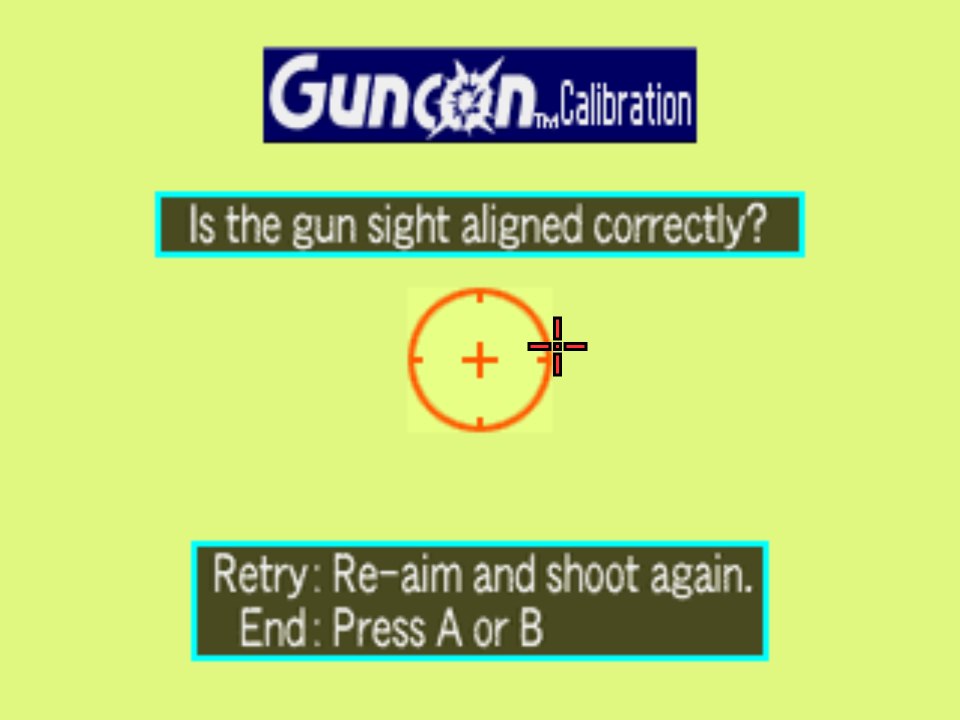The controller crosshair on the calibration screen