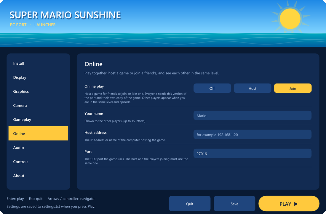 Online page