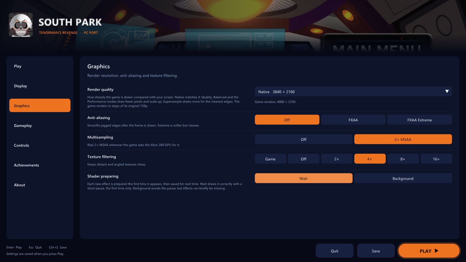 The Graphics page