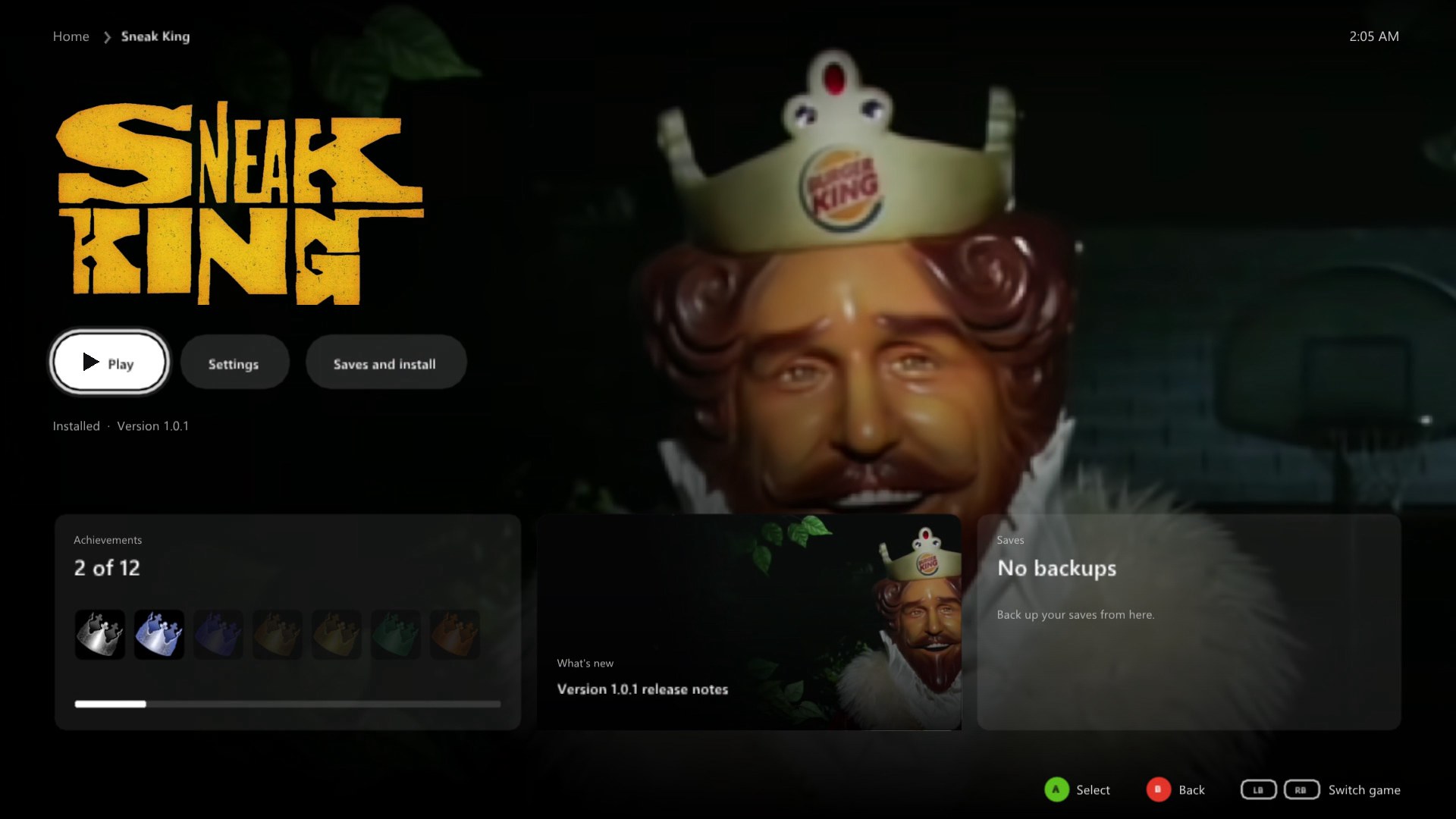 A game's page