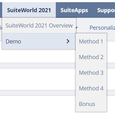 SuiteWorld Center Tab