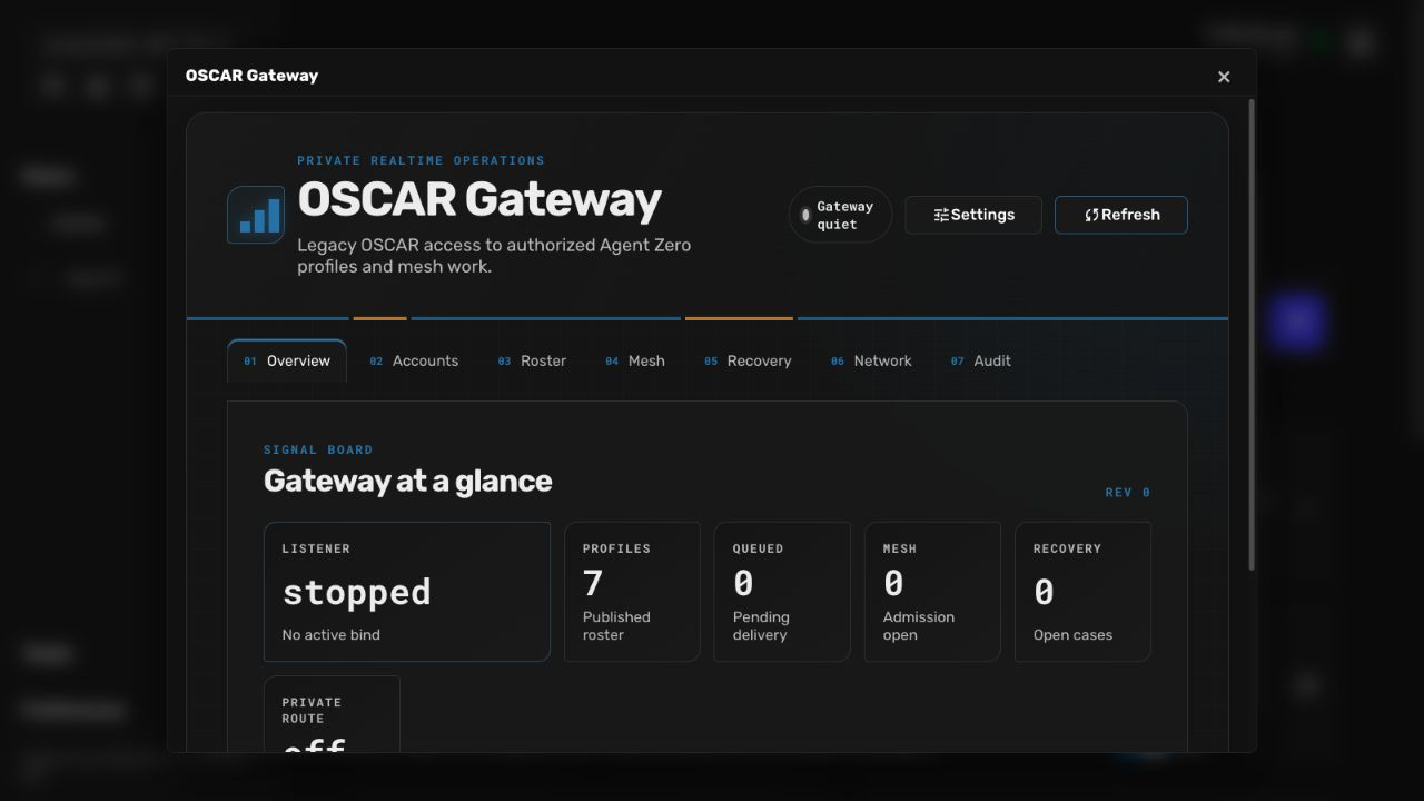 OSCAR Gateway screenshot 1