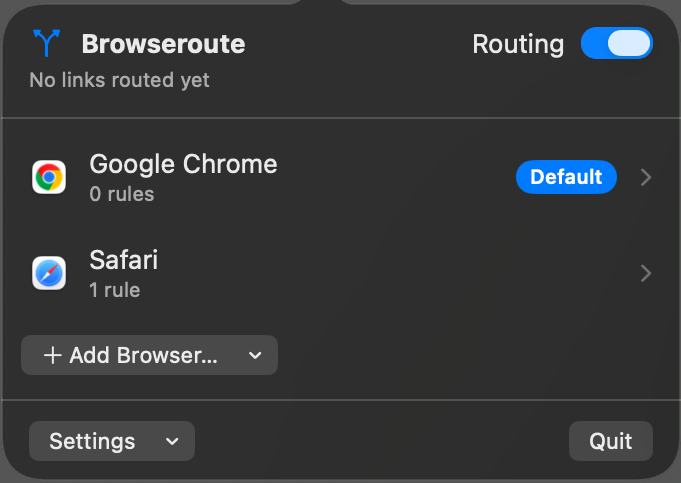 Browseroute screenshot 1