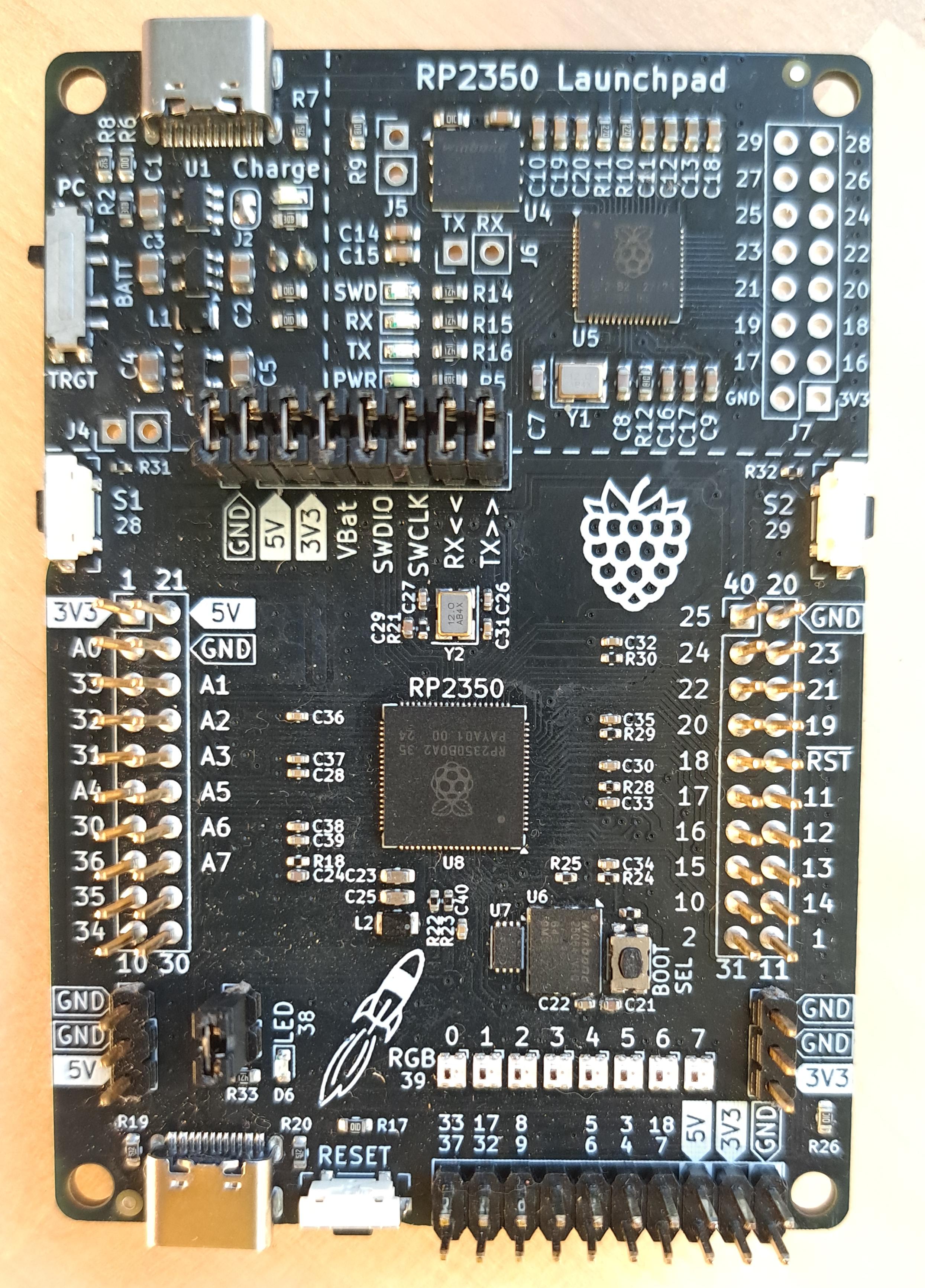 Rp2350b launchpad, from the project README