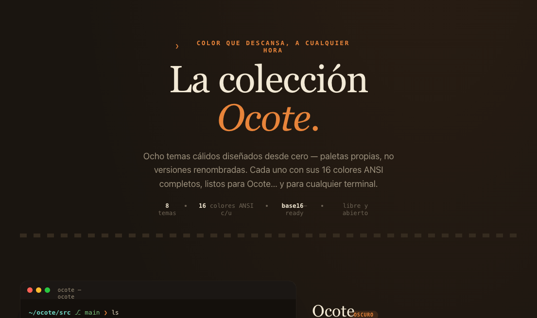 Ocote Themes — 8 paletas