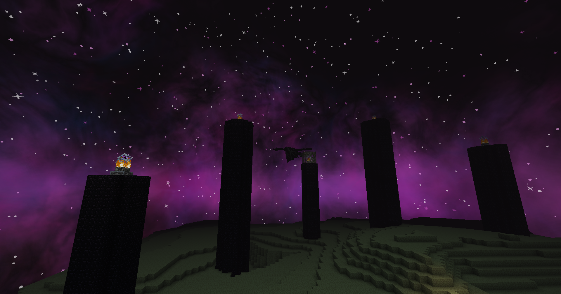 The End main island under the new sky
