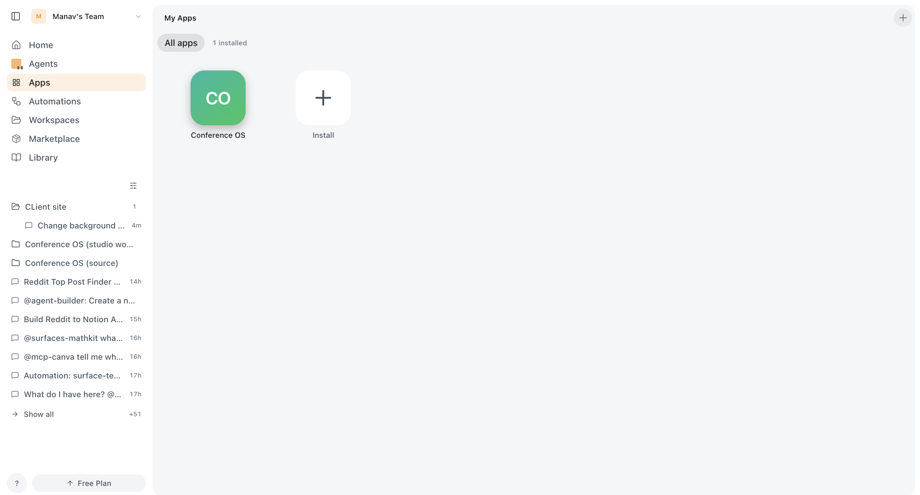 Running an installed App